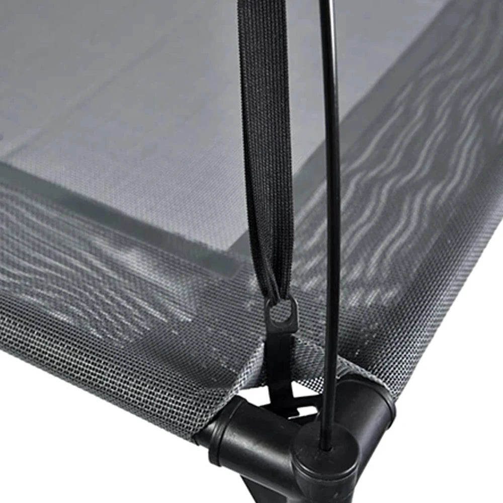 Eco-Friendly Outdoor Dog Bed Canopy Gray UV Resistant Summer Camping Tent Portable Removable Beach Cot for Dogs Cats Solid Good Vibrations