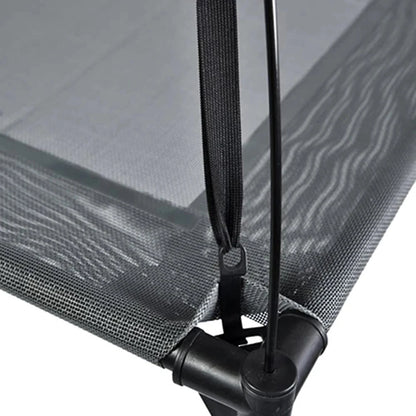 Eco-Friendly Outdoor Dog Bed Canopy Gray UV Resistant Summer Camping Tent Portable Removable Beach Cot for Dogs Cats Solid Good Vibrations