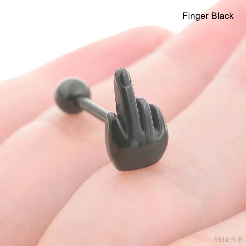 Sexy Genital Spider Moon KISS Rose Tongue Piercing Heart Balls Surgical Stainless Steel Tongue Rings Daisy Tounge Rings Jewelry Good Vibrations Adult Super Store