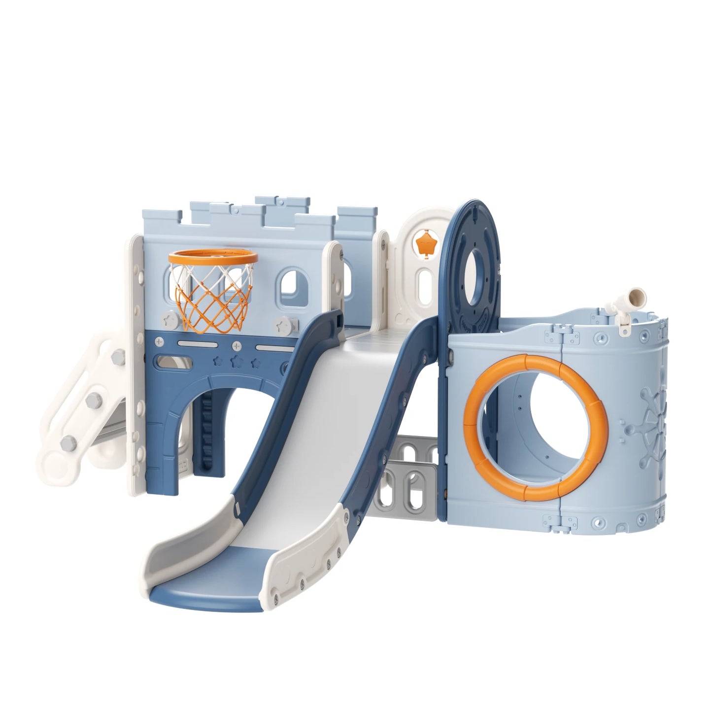 Pirate Ship Indoor Playhouse Slide Baby Plastic Toy for Toddlers Kids Home Playground Playroom Equipment Garden Shopping Mall Good Vibrations