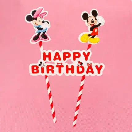 Birthday Candle Mouse Party Decorations Number Candle Cake Toppers Decorations for Home Kids's Gift Candle DIY Cake Flags Good Vibrations