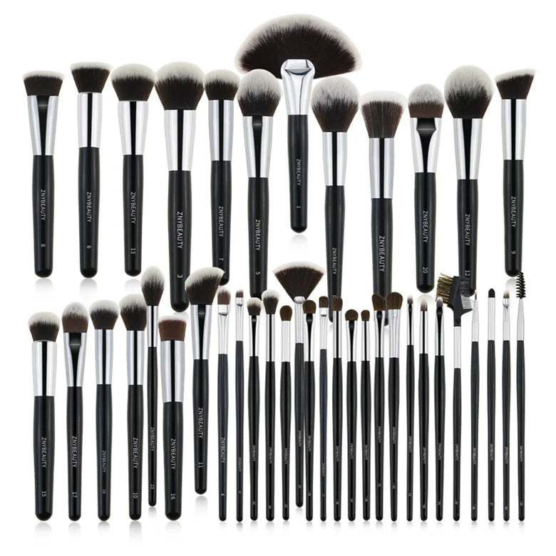 ZNY Professional 5-40 Pcs Black Wholesale Makeup Brushes Set Powder Foundation Highlight Eyebrow Eye Shadow Brushes Makeup Good Vibrations
