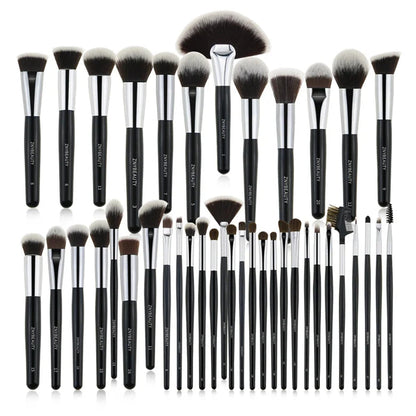 ZNY Professional 5-40 Pcs Black Wholesale Makeup Brushes Set Powder Foundation Highlight Eyebrow Eye Shadow Brushes Makeup Good Vibrations