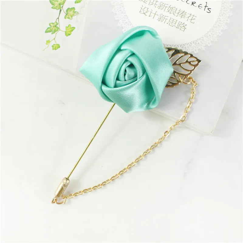 YO CHO Groom Boutonniere Corsage Pins Wedding Silk Flower Groomsman Boutonnieres Buttonhole Wedding Flowers Marriage Accessories Good Vibrations