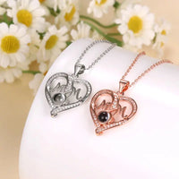 SSeeSY Hot Sale Personalized Custom Design Gemstone Copper Fashion Jewelry Mothers Day Gift Heart Pendant Mom Necklace for Women Good Vibrations