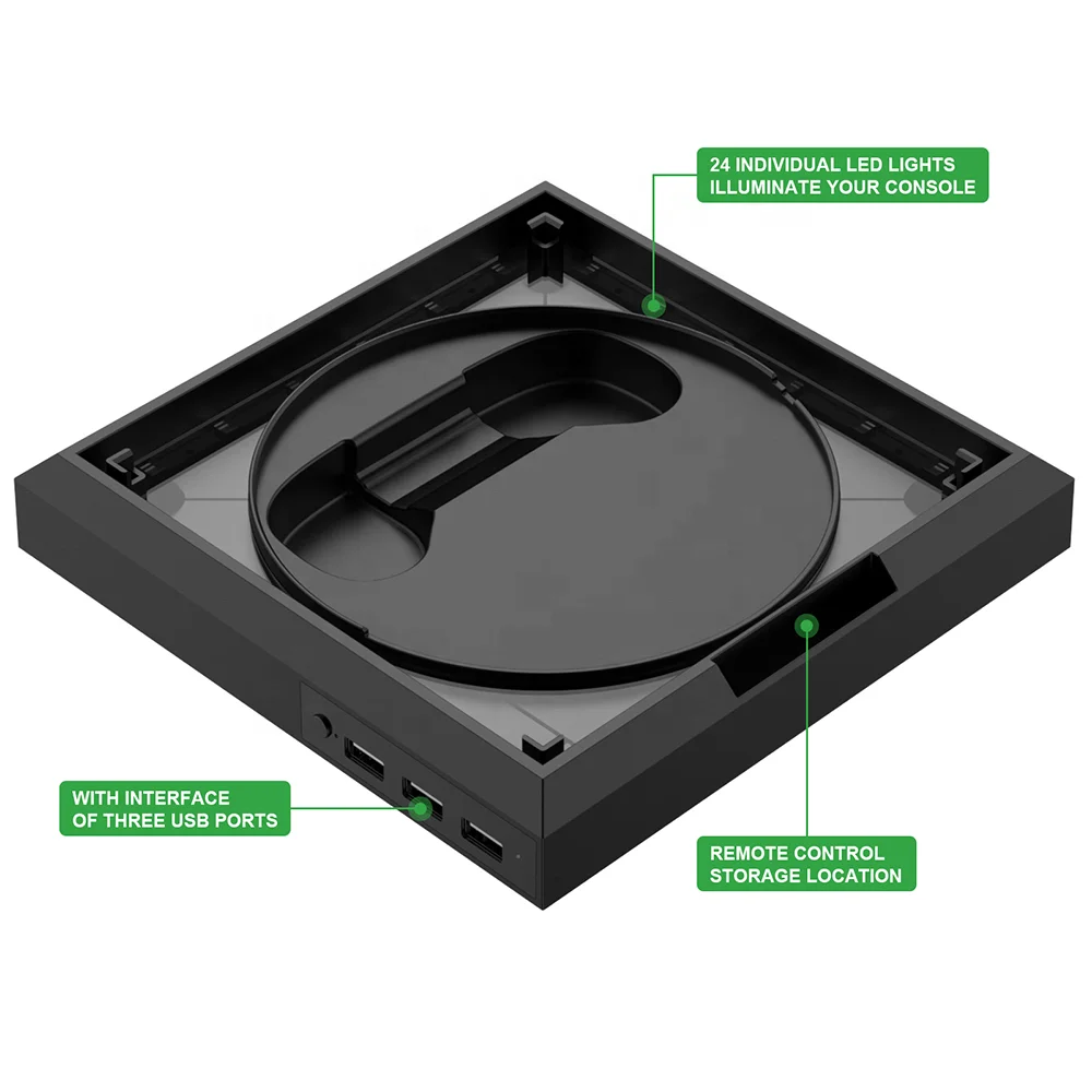 Best Seller Atmosphere LED RGB Light ABS Stand Base for Xbox Series S X Stand Good Vibrations