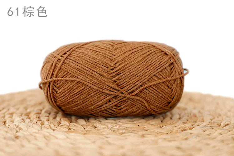Factory Wholesale Recycled Baby Cotton Yarn 4 Strands of Milk Yarn Bag for Doll Clothes Hand-Knitted High Tenacity for Weaving Good Vibrations