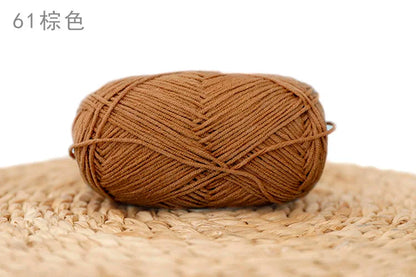 Factory Wholesale Recycled Baby Cotton Yarn 4 Strands of Milk Yarn Bag for Doll Clothes Hand-Knitted High Tenacity for Weaving Good Vibrations