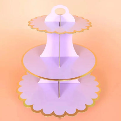 3-Tier Cardboard Cupcake Cake Stand Cupcake Holder for Birthday Party Wedding Baby Shower Christmas Parties Display Dessert Good Vibrations