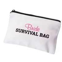 Bride to be Bridesmaid Maid of Honor Wedding Day Bachelorette hen Party Bridal Shower engagement Emergency Survival kit Bag Good Vibrations