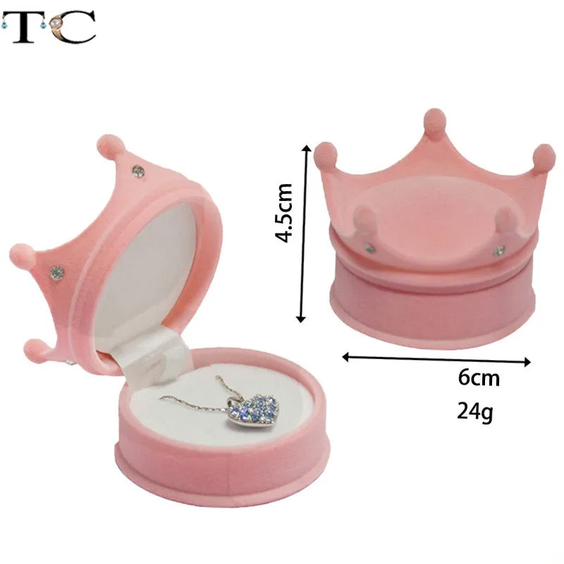 Creative Velvet Jewelry Box Mini Container Ring Box Earrings Rings Storage Box Small Accessories Display Gift Box Good Vibrations