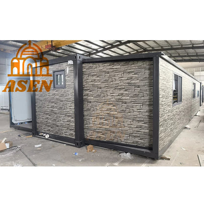 Luxury 40Ft 20Ft Prefab Villa 2-5 Bedrooms Expandable Container Home Portable Mobile Tiny House Made of Steel Good Vibrations