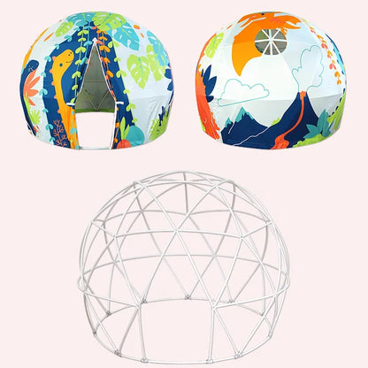 Children Indoor Kids Preschool Kindergarten Playhouse Round Yurt Circular Castle Folding Dinosaur Dome Play House Tent Good Vibrations