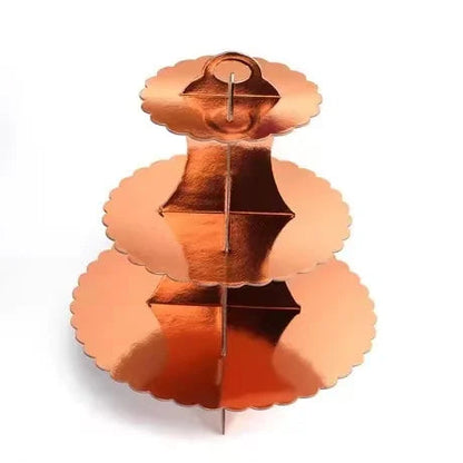 3-Tier Cardboard Cupcake Cake Stand Cupcake Holder for Birthday Party Wedding Baby Shower Christmas Parties Display Dessert Good Vibrations