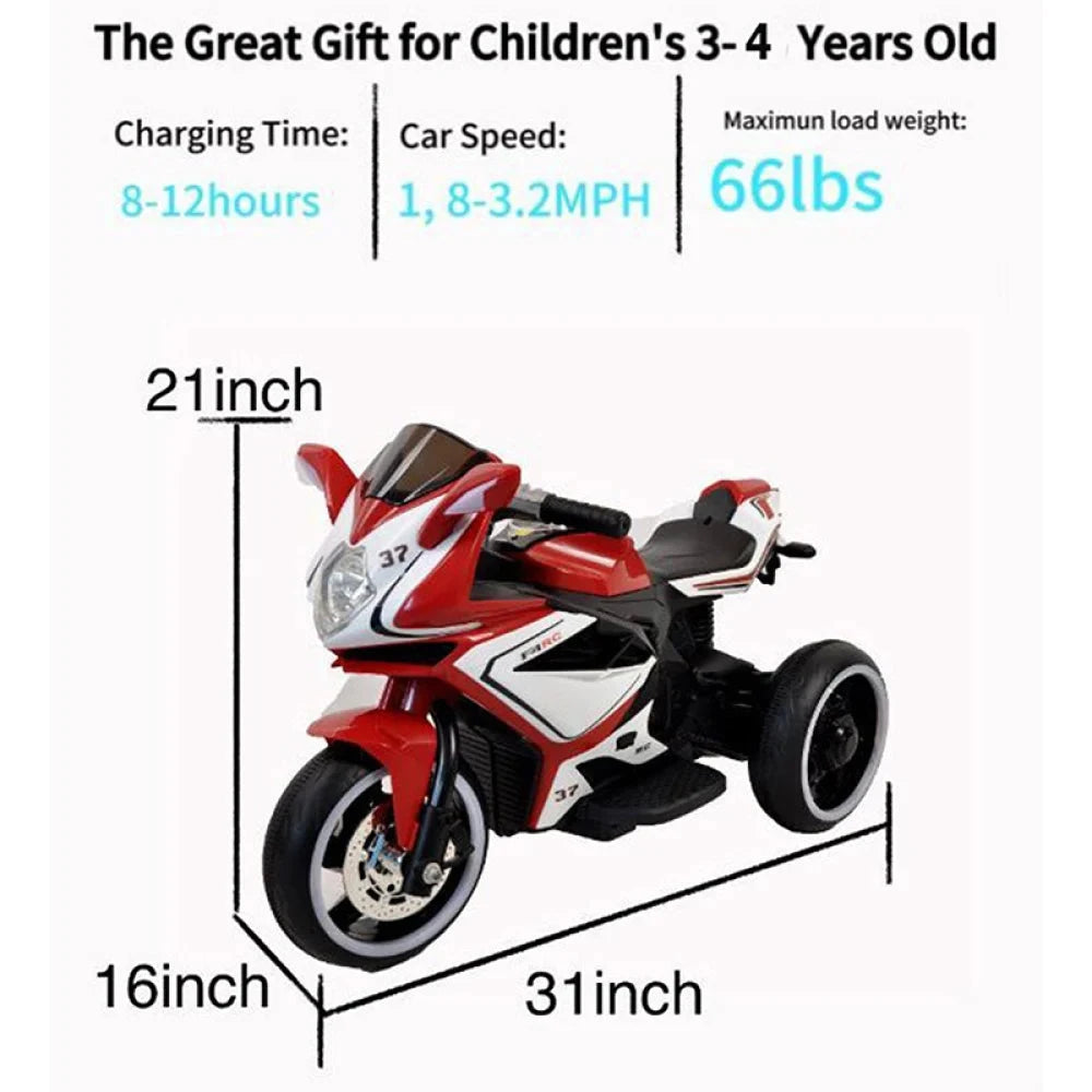 Plastic Red 6V Kids Electric Scooter/ Kids Toys Scooter/ Kids Electric Car/ Electric Ride on Motorcycle Good Vibrations