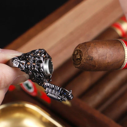 Professional Stainless Steel Cigar Punch Ring Portable Punch Cutter for Personal Good Vibrations