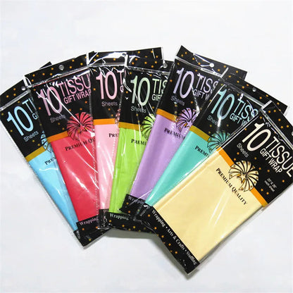 10 Pieces 50*66 Cm Tissue Paper DIY Handmade Craft Paper Flowers Gift Packing Wedding Festive Party Home Decoration Supplies Good Vibrations