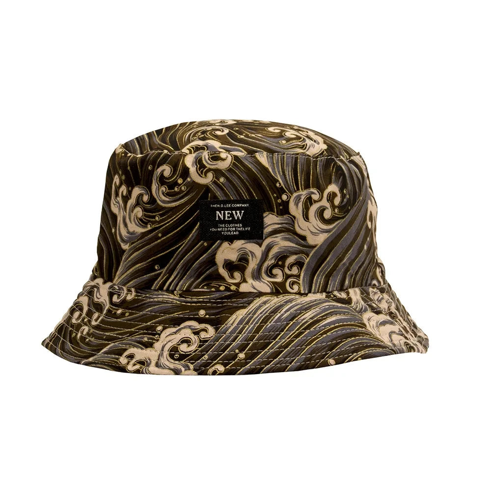 Great Retro Wave Japan Anime Bucket Hat Reversible Women Cotton Spring Outdoor Sun Caps Male Bob chapeau Fisherman Hats Good Vibrations