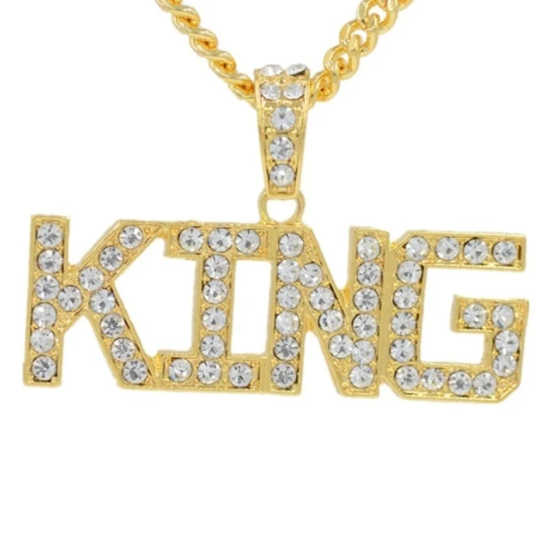 Hip Hop Ice Out Square Crystal S-A-V-A-G-E Letter Pendant Necklace for Men and Women Street One Last Party Trendy Jewelry Gift Good Vibrations