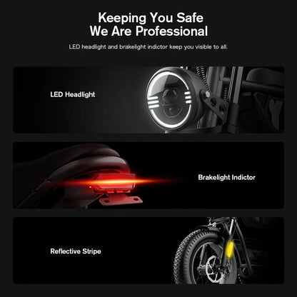 EU US Warehouse Ready Stock COSWHEEL Y16 16inch E Bike 750 Watt 1000w Ebike Fat Tire Electric Bike for Adults Good Vibrations