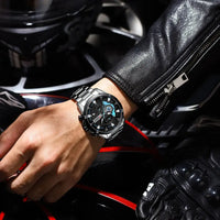 CURREN Stainless Steel Watches for Mens Creative Fashion Luminous Dial with Chronograph Clock Male Casual Wristwatches Good Vibrations