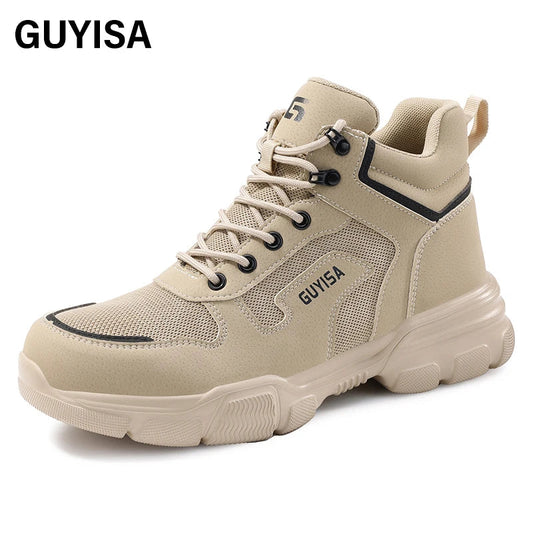 GUYISA Brand Lightweight Safety Shoes Outdoor Sports European Standard Steel Toe Safety Shoes Good Vibrations