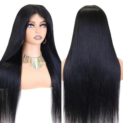 High Quality Virgin Remy Hair Wear Go Glueless Brazilian Wigs Natural Straight 13x6 Full HD Frontal Transparent for Bleached Good Vibrations