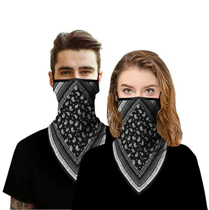 Coexistence Summer UV Protected Polyester Women's Cycling Bandana Breathable Triangle Face Mask Scarf Sun Protection Veil Good Vibrations