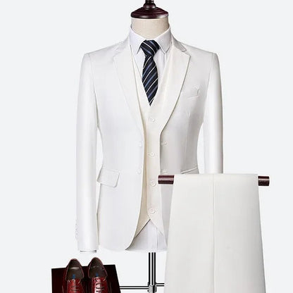 Wedding suit men classical Men's Business suit 3 pieces New Formal Korean Slims Suit   Dress Suit tuxedo groom suit Good Vibrations