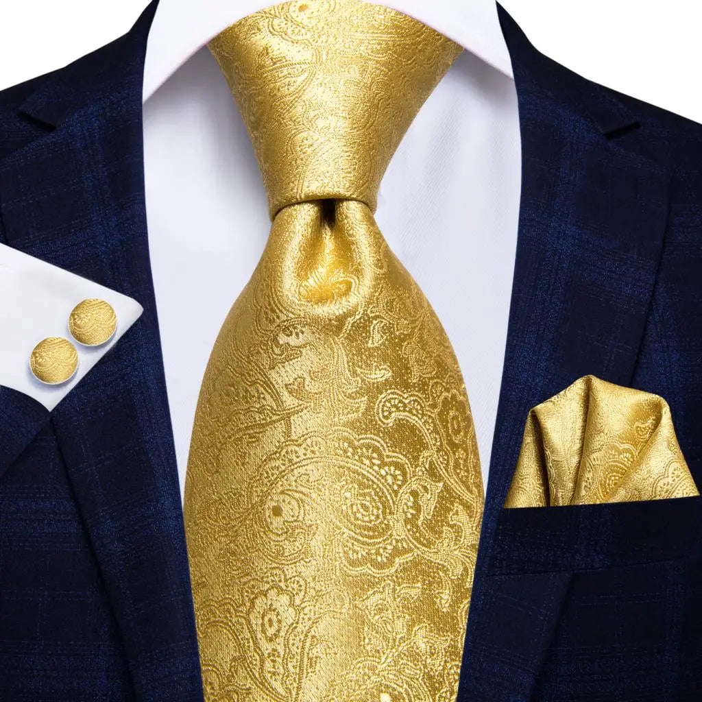 Jacquard Peacock Blue Novelty Design Wedding Tie For Men Hanky Cufflinks Gift Mens Necktie Set Business Party Dropshipping Good Vibrations