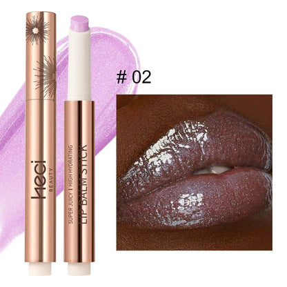 4g Heci Herbal Lip Butter Cream Stick Cream Press Type Super Juicy Mineral Lipstick Tinted Lip Moisturizer Shimmer Lip Stick Good Vibrations