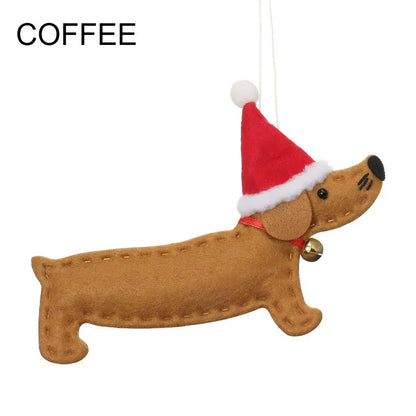 Gift Party Supplies Hang Decorations Ornaments Xmas Pendant Dachshund Dog Christmas Tree Accessories Good Vibrations