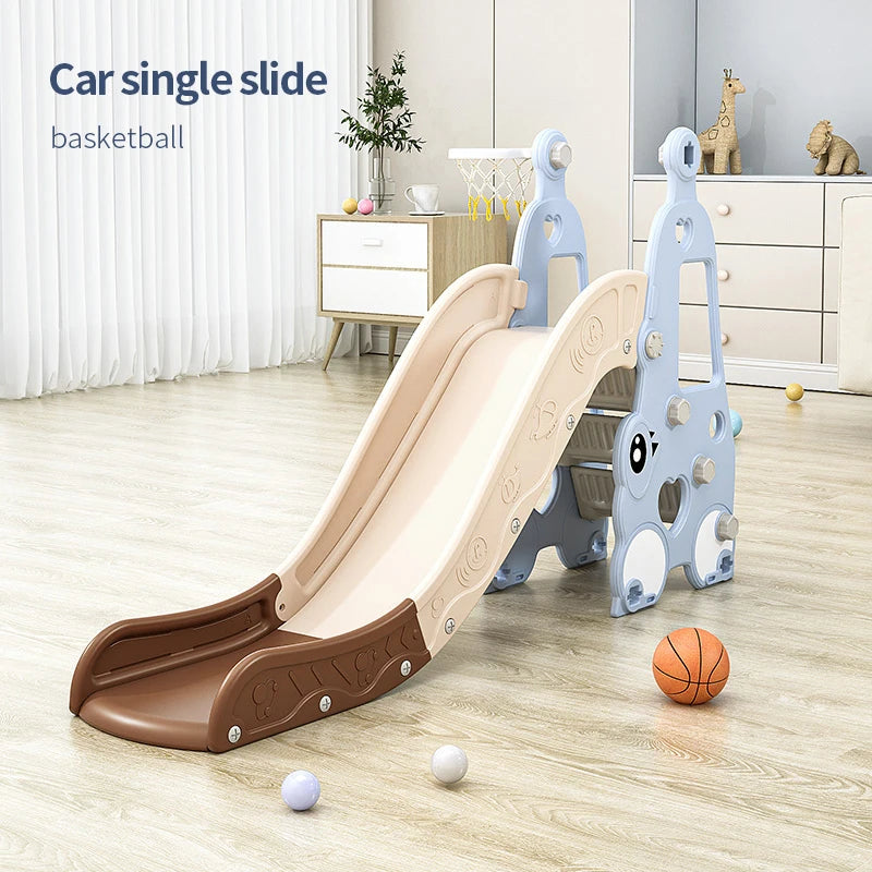 Indoor 6-in-1 Plastic Swing and Slide Set for Kids PE Baby Climbing Equipment Kindergarten Daycare Playhouse Good Vibrations