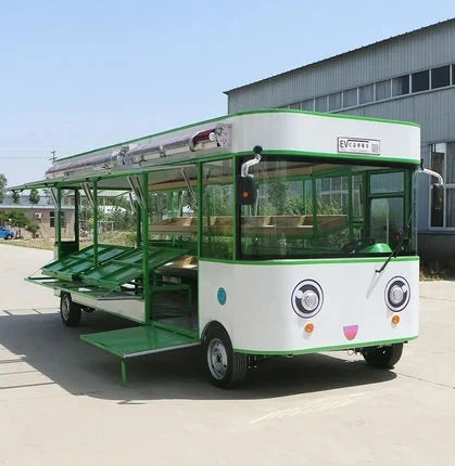 Great Discount Customized Size Food Truck Trailer and for Sale Mobile Fast Food Cart Good Vibrations