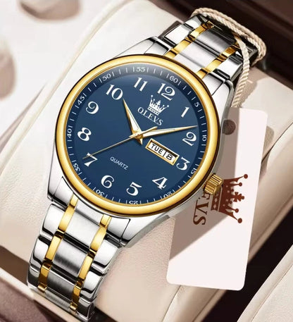 New Olevs 5567 Luxury Men's and Women Set Watches Fashionable and Simple Couple Watches Montre Relojes Women's Quartz Watch Good Vibrations