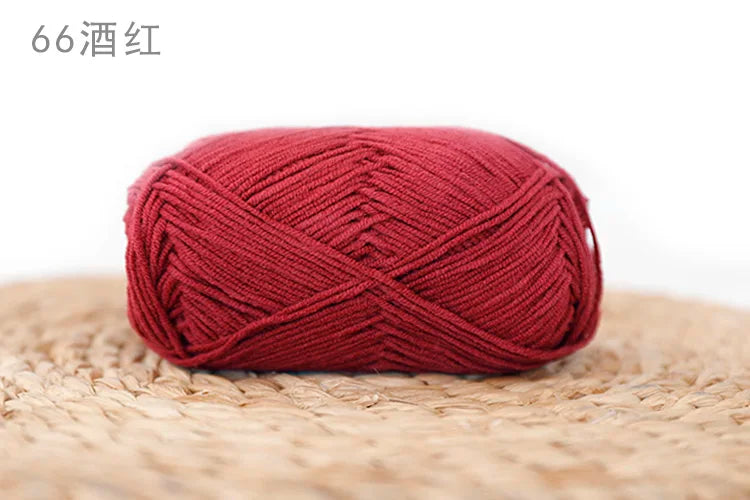 Factory Wholesale Recycled Baby Cotton Yarn 4 Strands of Milk Yarn Bag for Doll Clothes Hand-Knitted High Tenacity for Weaving Good Vibrations