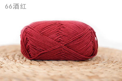 Factory Wholesale Recycled Baby Cotton Yarn 4 Strands of Milk Yarn Bag for Doll Clothes Hand-Knitted High Tenacity for Weaving Good Vibrations