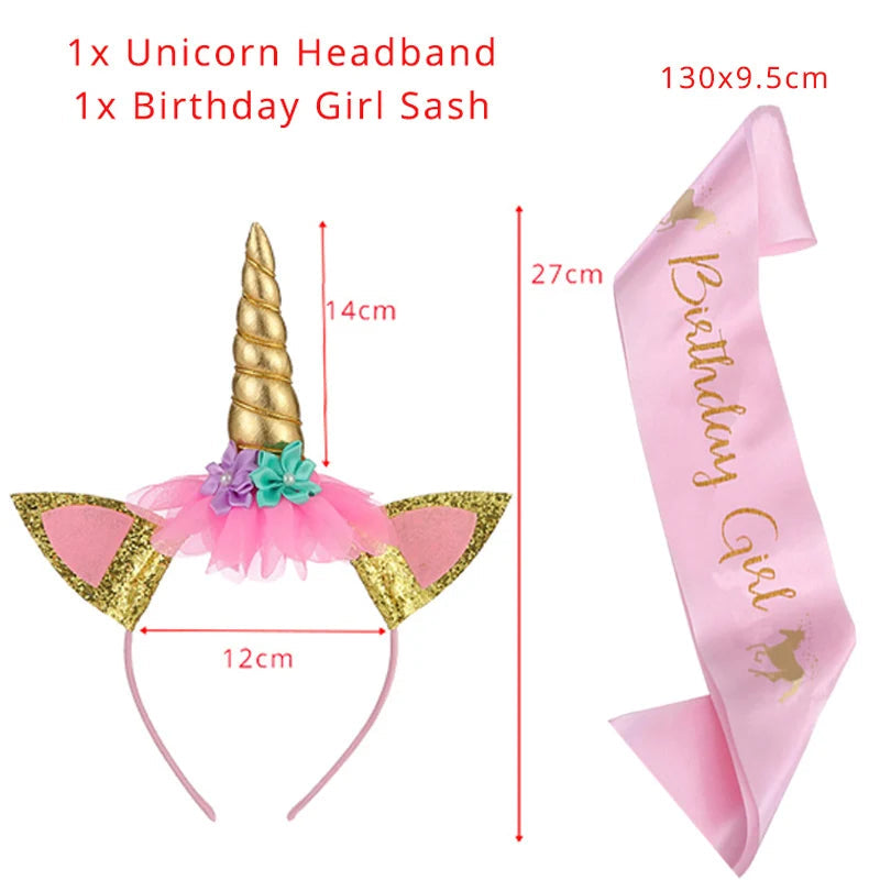 Unicorn Decoration Birthday Party Decor Kids Unicorn Disposable Tableware set Unicornio Baby Shower Girl Birthday Party Supplies Good Vibrations
