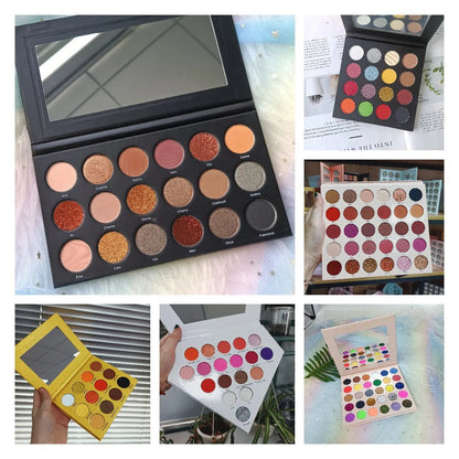 Custom Logo Eye Shadow Palette High Pigmented Nude Matte Makeup Glitter Eye Shadow Palette Private Label Eyeshadow Palette Good Vibrations