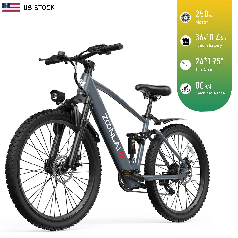 500w 80km Electric Bike Eu Stock Electric Bicycle 24-Inches USA Stock Electric Road Bike Hybrid Ebike with Searchlight Good Vibrations