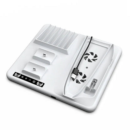 New product For PS5 Slim Console Multi-functional Cooling Dock with Disk Organizer Handle Charger Headphone Hanger Good Vibrations