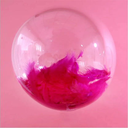 DIY Wedding Decoration Children's Birthday  Helium  Bobo Feather Transparent PVC Balloon Party Anniversary Good Vibrations