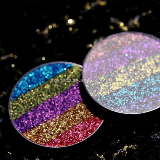 OEM Custom Logo Eye Shadow Private Label Monochrome 26mm Rainbow Multichrome Eyeshadow Good Vibrations