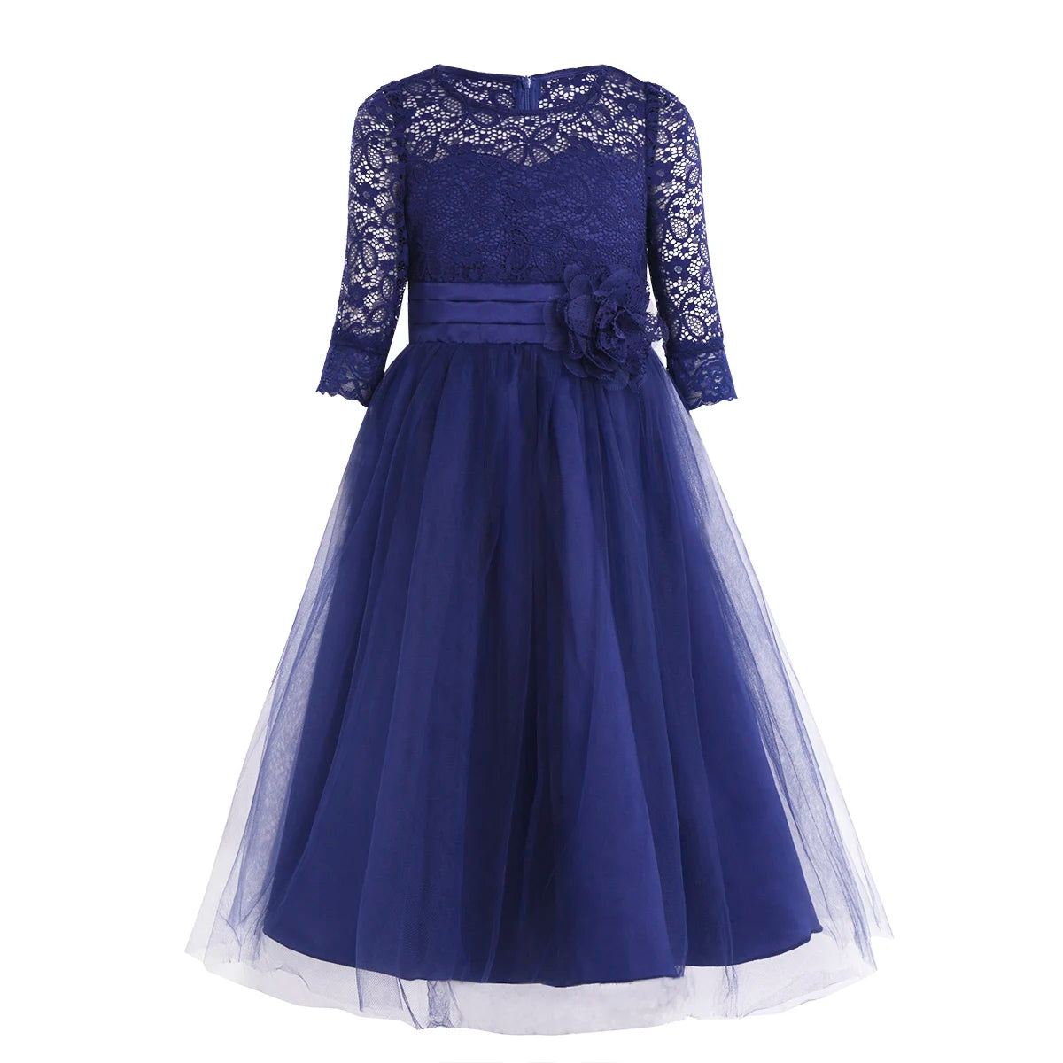 Elegant Floral Lace Flower Girl Dresses Kids Princess Wedding Dress Pageant Birthday Evening Party Dress Girls Formal Clothes Good Vibrations
