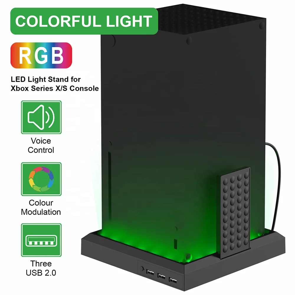 Best Seller Atmosphere LED RGB Light ABS Stand Base for Xbox Series S X Stand Good Vibrations