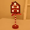 New Year Santa Claus Led Road Sign Light Tabletop Decoration for Home Christmas Ornaments Luce De Navidade Good Vibrations