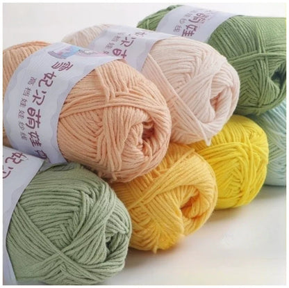 Factory Wholesale Recycled Baby Cotton Yarn 4 Strands of Milk Yarn Bag for Doll Clothes Hand-Knitted High Tenacity for Weaving Good Vibrations