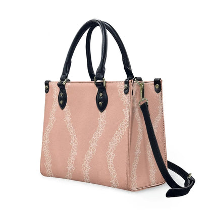 Customized Luxury Leather Women Handbag Hawaii Tribal Polynesian Tattoo Print Pu Leather Purse Shoulder Bag Lightweight Tote Bag Good Vibrations