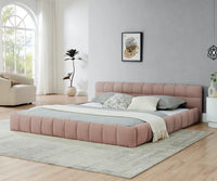 European Modern Style Tufted Queen King Size Bed frame Low Height Floor Bed Base Platform Bed Good Vibrations