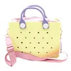 2026 New Arrivals Candy Color EVA Tote Bag for DIY Charms Waterproof Beach Bag Adjustable Strap Casual Travel Shopping Good Vibrations